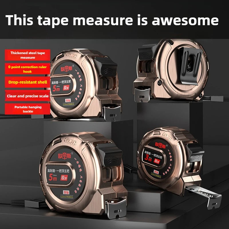 Nylon Coated Tempered Steel Measuring Tape Waterproof Non-Hurtful Hands with Metal Axle 3m 5m 10m Steel Tape Measuring Cheap