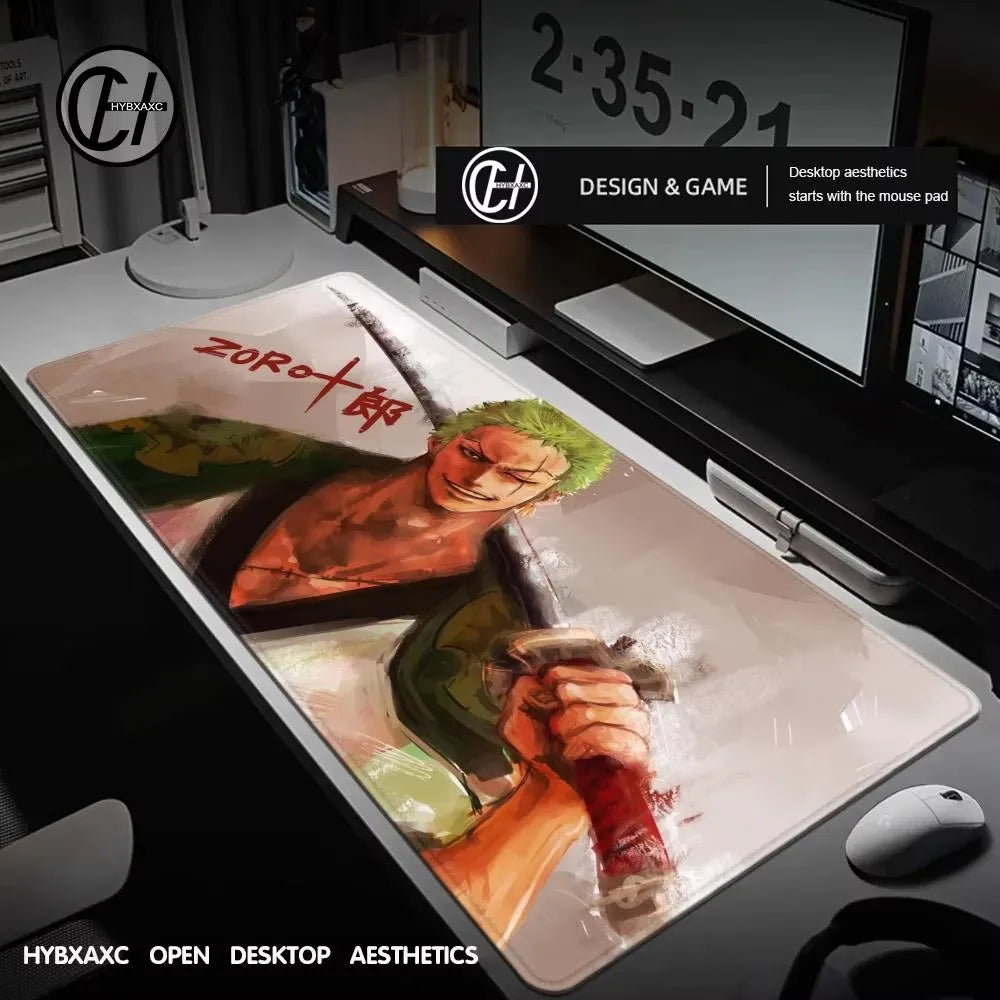 R-Roronoa Zoro Mouse pad Large game Accessories Desk Mat Xxl Gamer Keyboard Mousepad Anime O-One PieceS Mousepad 900x 400mm