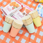 10pcs/set Disposable Birthday Tableware Cup Paper Plate Straws Birthday Party Wedding Decoration Kids Baby Shower Party Supplies
