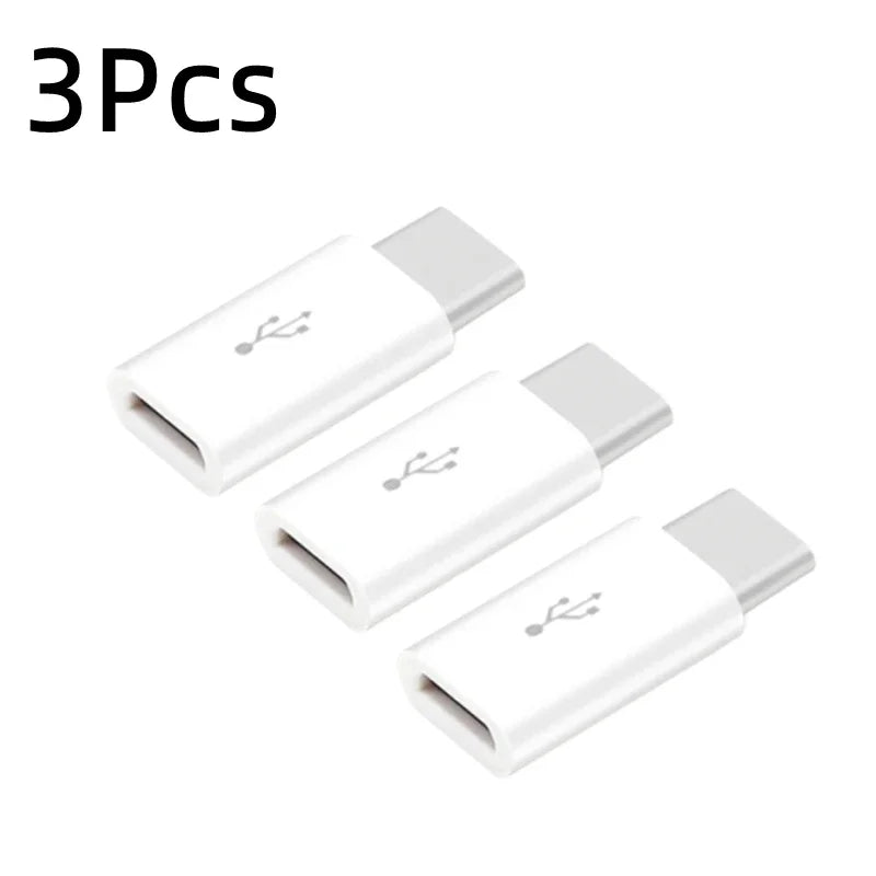 1/3Pcs Micro USB Female To Type C Male Adapter OTG Converter Micro-B To USB-C Connector Charging Cable Adapter Phone Accessories