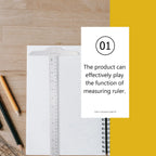 2Pcs General Layout Ruler Plastic T-Square with Accurate Scales for School Art Office Measuring Needs Plastic T Shape Ruler