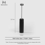 MUVNA 3-Speed Electric Milk Frother,Stainless Steel Handheld Coffee Mixer|Milk Beater&Foamer for Cappuccino/Latte Barista Tool