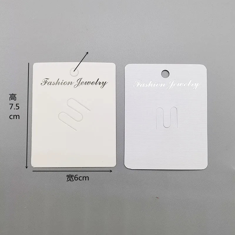 50pcs/lot Brooches Display Cards Blank Kraft Paper Tag for Jewelry Packaging Cards Small Business Sale Hang Price Tag Card 7*7cm