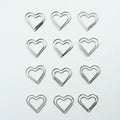 12-Piece Set Heart Paper Clips Colorful Binder for Love Notes Journaling DIY Craft School Supplies Office Organizing Party Favor