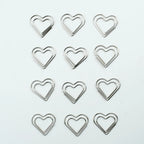 12-Piece Set Heart Paper Clips Colorful Binder for Love Notes Journaling DIY Craft School Supplies Office Organizing Party Favor