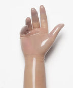 Transparent black Latex Gloves Women's Full Finger Rubber Gloves Wear