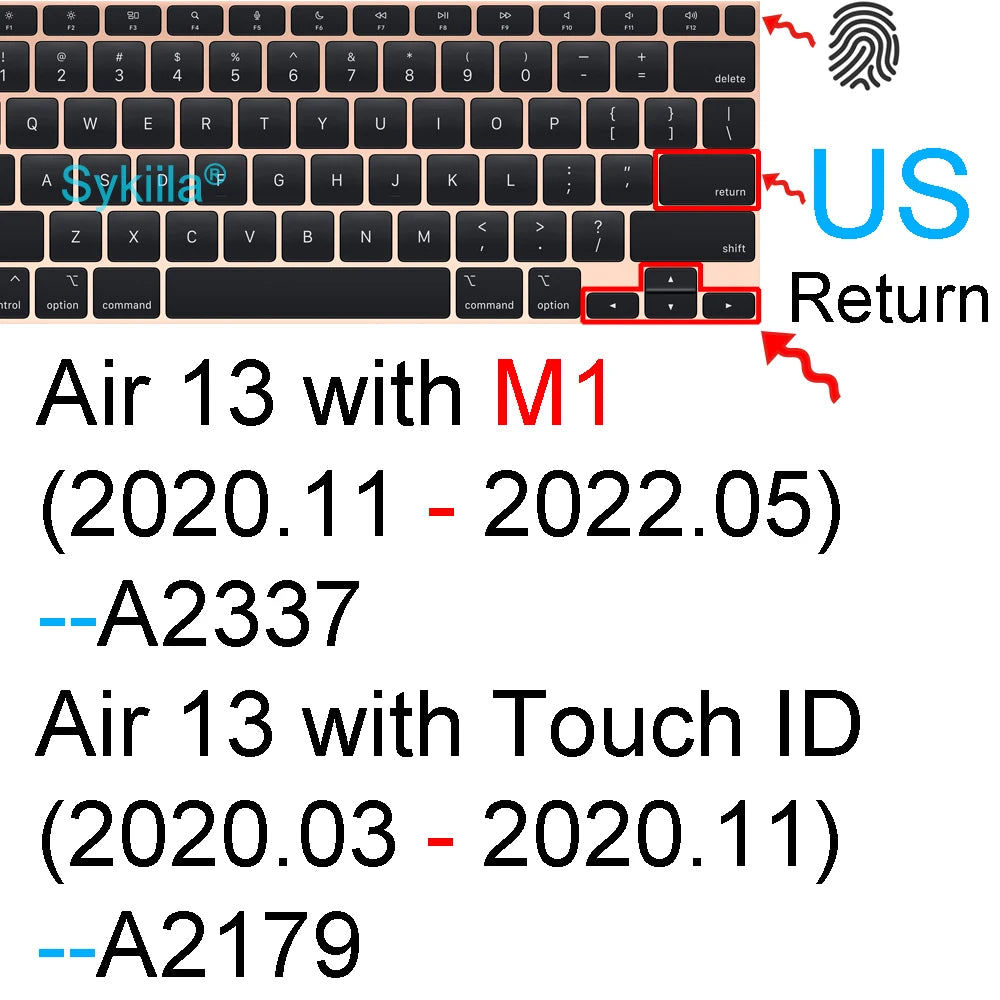 Keyboard Cover for Macbook Air 13 M5 M4 15 M3 11 Pro 13 14 M2 M1 Max Pro 16 15 12 Neo Silicone Protector Case Skin A3426 A3428