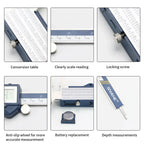 SHAHE Large Screen Digital Caliper 150/200/300mm Stainless Steel Calipers Measuring Tool Electronic Micrometer Caliper