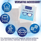 10/100Pcs Glasses Cleaning Wet Paper Disposable Anti Fog Misting Dust Remover Lens Wipes Sunglasses Phone Screen Cleaner
