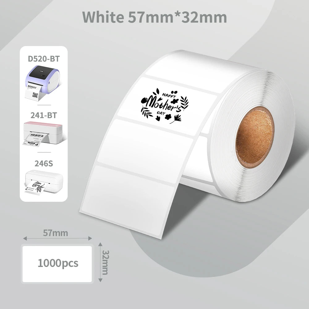 Phomemo PM-241BT Shipping Label Printer Label Sticker Round Label Square Label Rainbow Color DIY Logo Design Small Business