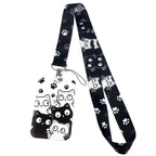Kawaii Cat Credential Holder Cute Cat Paw Lanyards for Keys Neck Strap ID Card Gym Phone Straps Keychain Keyring Accessories