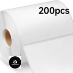 4x6 Inch Direct Thermal Shipping Labels Roll 200Sheets 1 Inch Core 100x150mm Self-Adhesive Blank Barcode Waybill Stickers for L