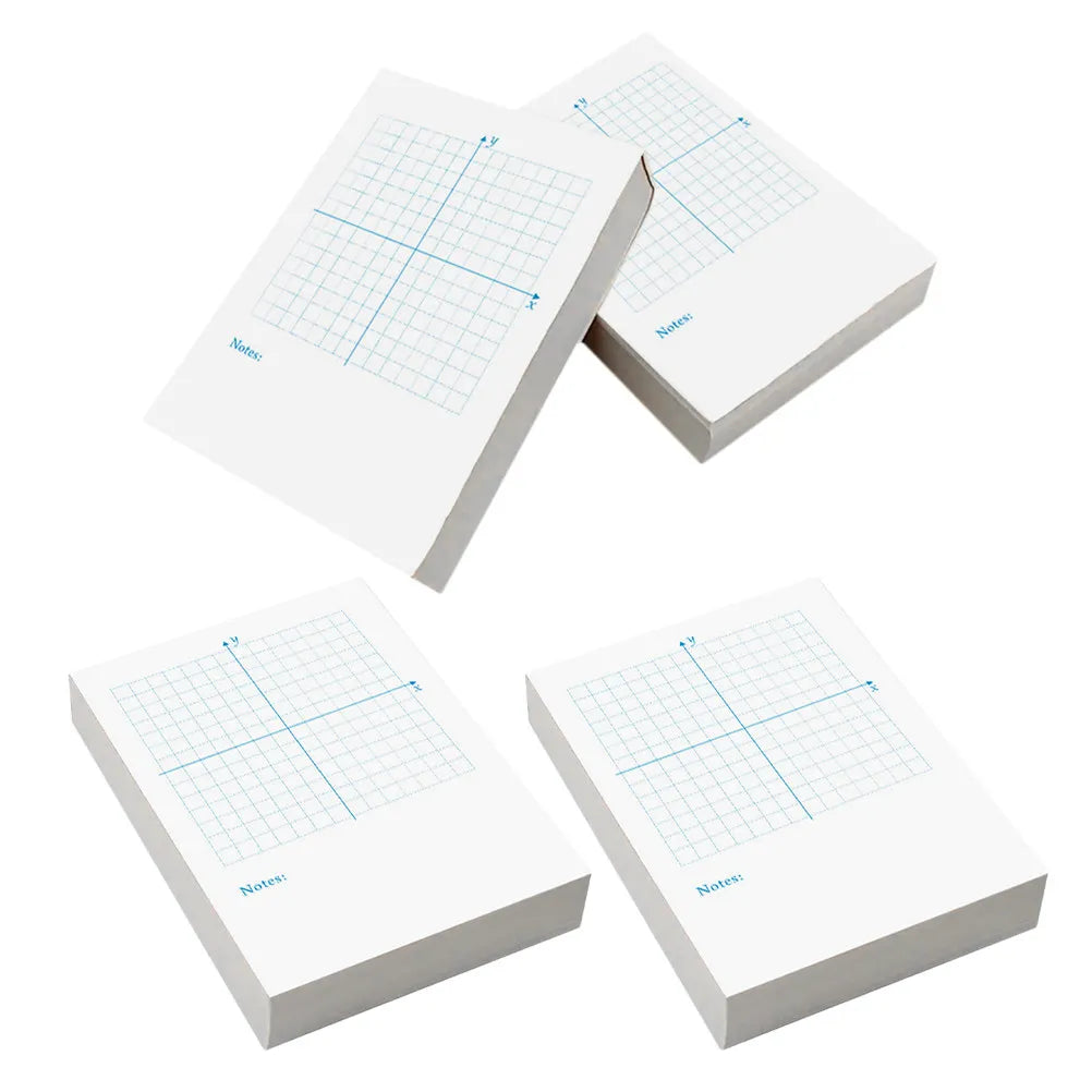 4 Books Number Practice Notebooks Dual Use for Math Exercises Graph Sheet Drawing Papers Xy Coordinate Notepad Math