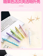 Lightweight Pvc Loose-Leaf Shell 6 Holes A6 Transparent Loose-Leaf Shell, Color Clip, Simple Candy Color Album Shell