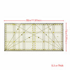 15*15 cm, 30*15 cm Patchwork Ruler - Set of Quilting Tools - High-Quality Acrylic Material - Transparent Ruler - School Supplies