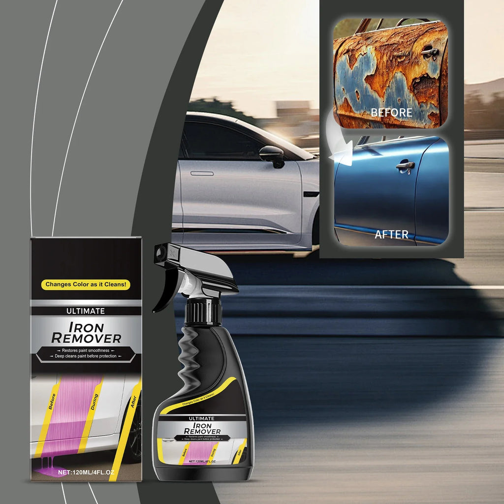 Car Rust Remover Car Wheel Care Quick Remover Car Exhaust Pipe Rust Removal Spray Clean Metal Iron Powder Stains