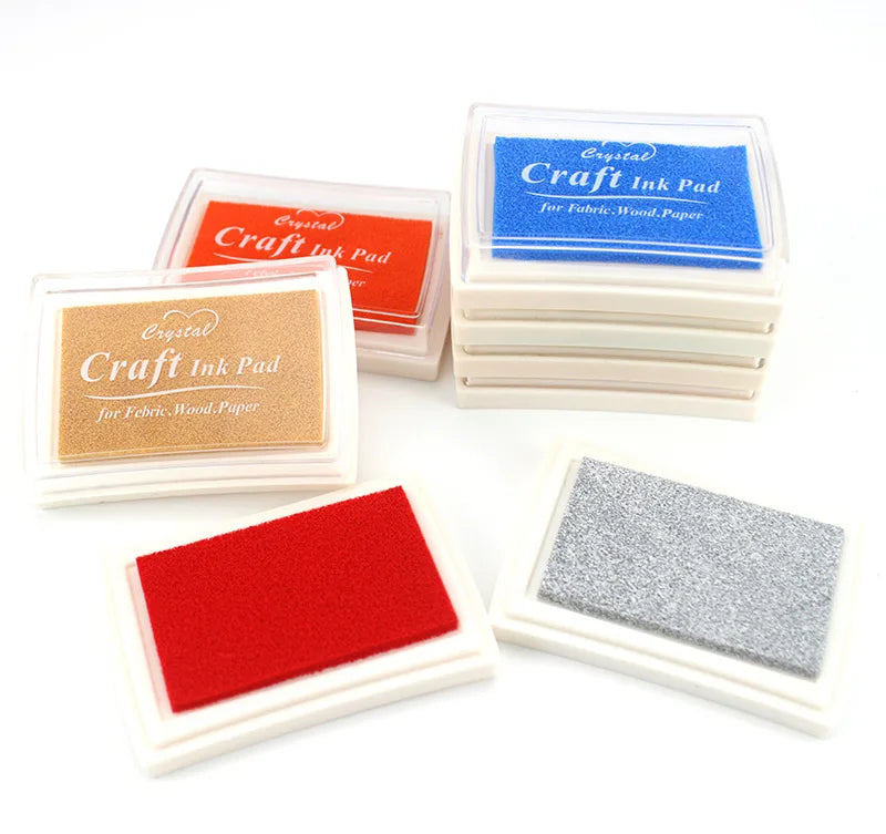 Ink Pad Ink Stamp Pad for DIY Craft Rubber Self Inking Roller Stamps Stationery Album for Scrapbooking Paper Decoration
