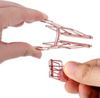 2-10 Pcs Paper Clip Sliver Rose Gold Binder Clips Page Holder Office Study Binder Clips Photo Clamp Office School Desk Organizer