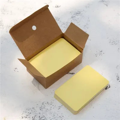 100/page Kraft Paper Cards Blank Business Card Message "Thank You" Cards Wedding Party Label Bookmark Learning Card &Invitations