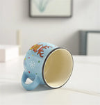 150ML Ceramic Christmas Mugs Cartoon Santa Style Cute Elk Snowman Mousse Cup for Office Home Breakfast Milk Mug Kids Xmas Gifts
