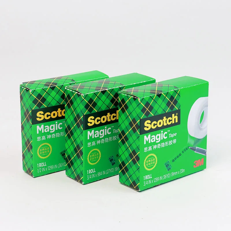 3M Scotch 810 Invisible Tape, Stable Quality Strong Adhesion Tape, Easy To Tear, Tear Noise Free