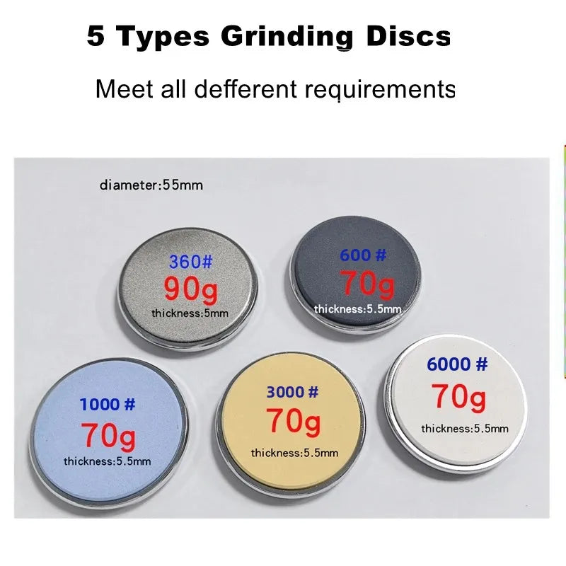 Magnetic Rolling Knife Sharpener 4 Angles Base 5 Types Grinding Discs EVA Protection Gift Box