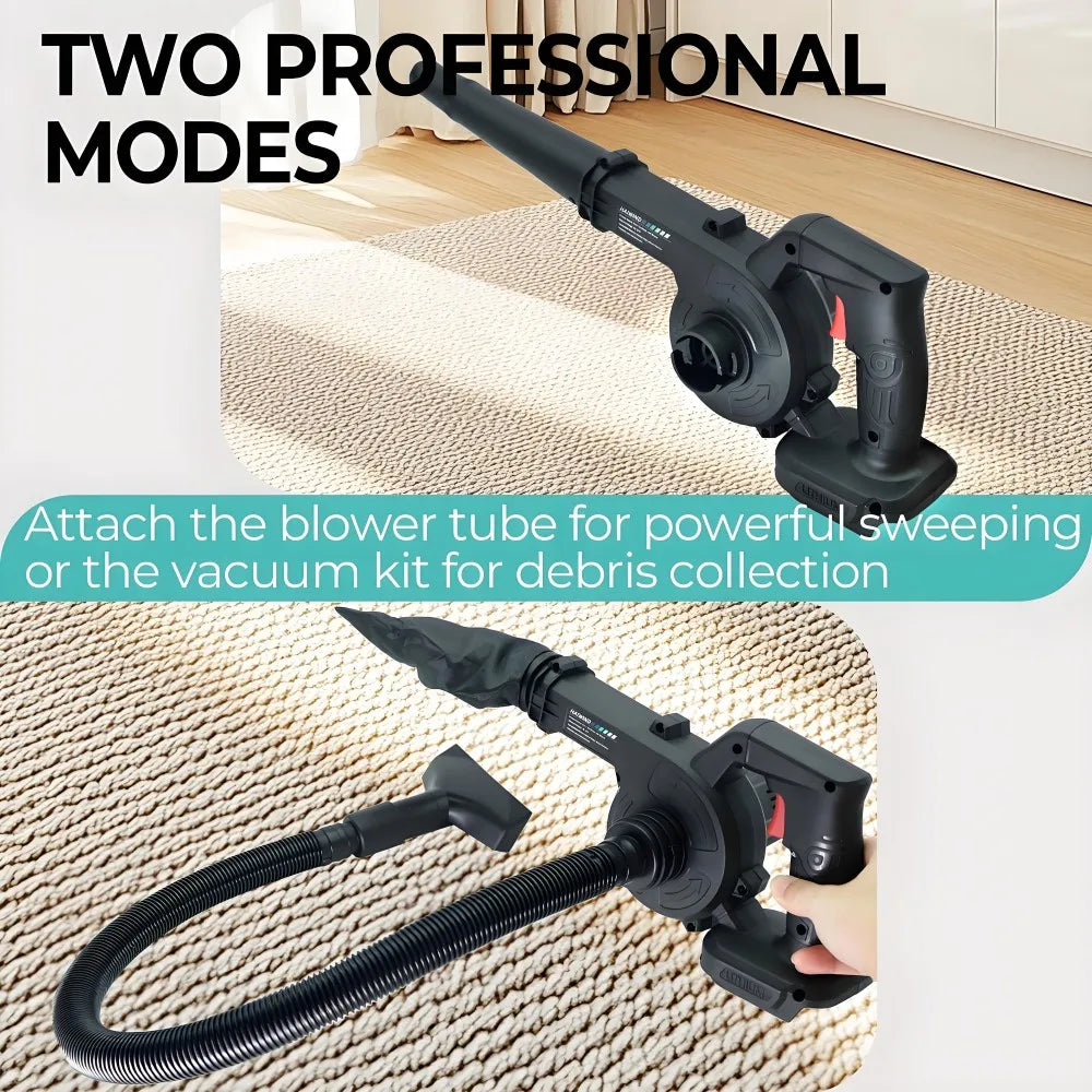 Cordless 2 in 1 Air Blower & Vacuum Cleaner, Leaf Dust Collector for Car, Computer, Garden, Compatible with Makita 18V/21V