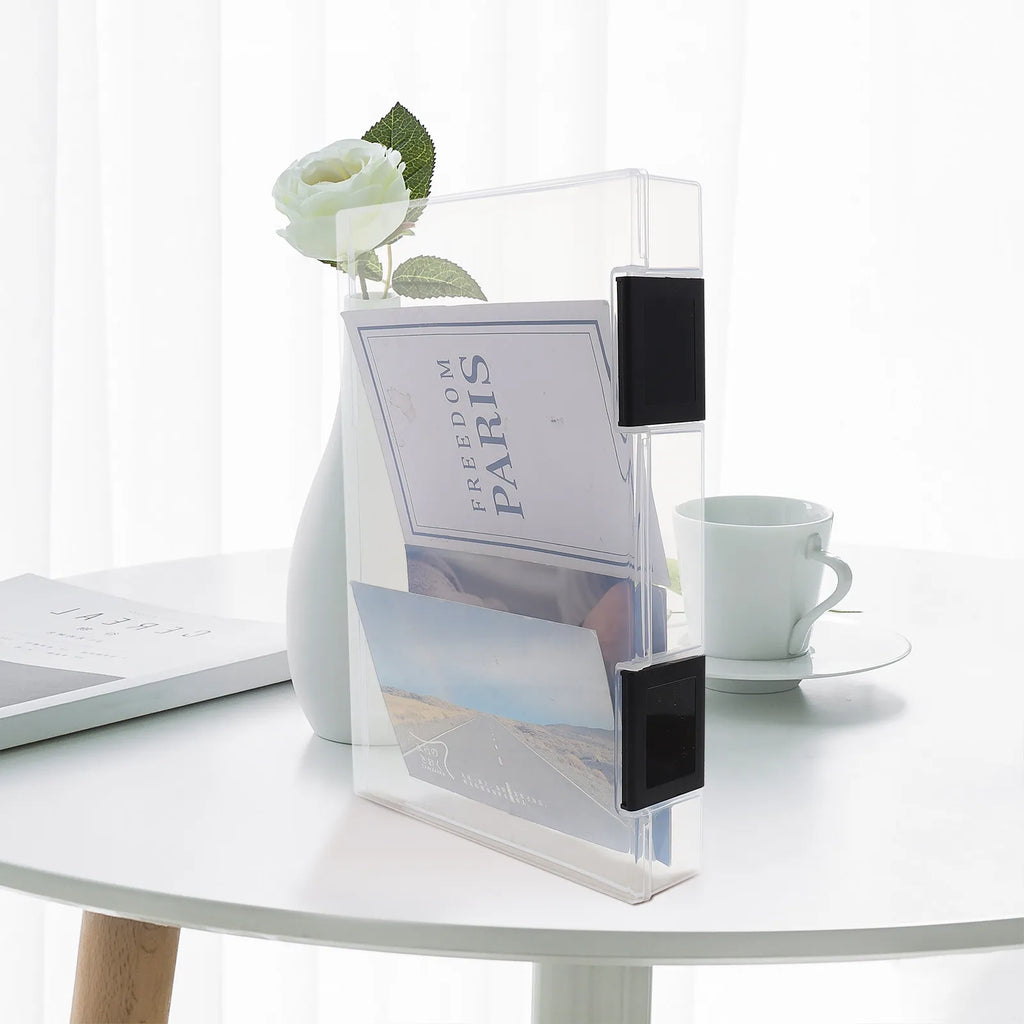 1Pcs A5 Paper Storage Box Premium Thick Plastic File Container for Documents Books Files Efficient Organization Desktop Study