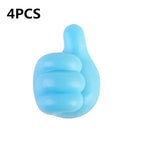 Silicone Thumb Wall Hook Cable Management Wire USB Organizer Clips Wall Hooks Hanger Storage Holder For Kitchen Bathroom Home