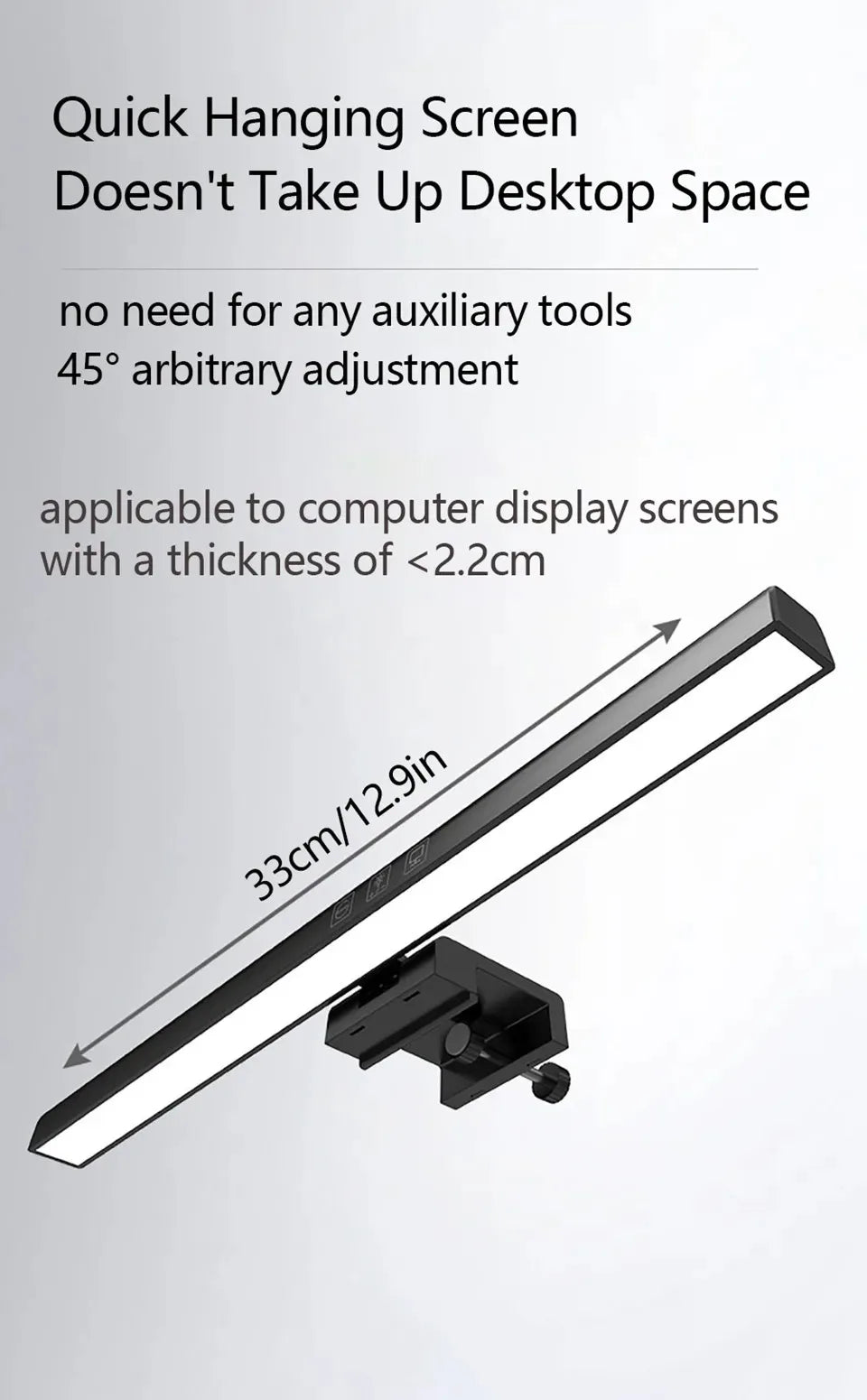LED Desk Lamp Monitor Light Bar PC Computer Dimmable Screen Light 33cm 50cm Office Study Reading Hanging Table Lamp USB Powered