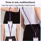 3-in-1 Switchable Mobile Phone Lanyard Adjustable Length Universal Mobile Phone Case Strap