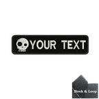 1PC 10cmX2.5cm Custom Name number Patch Stripes Badge Hook Loop dog paw dog footprints skull Punisher Telephone
