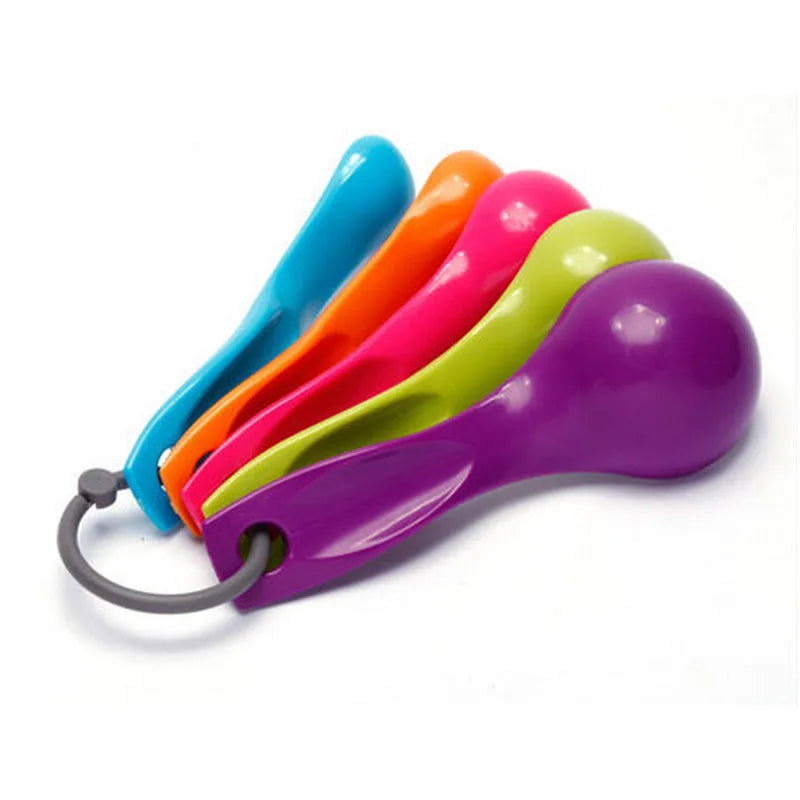 5Pcs Salt Oil Spoon Lovely Kitchen Colourworks Measuring Spoons Cup Baking Utensil Set Kit