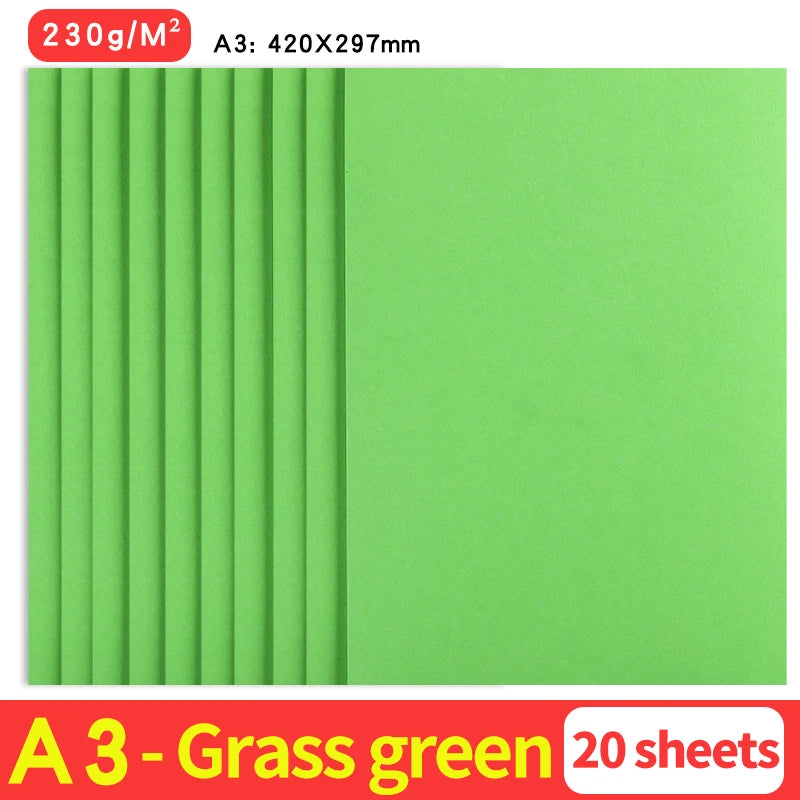 A3 MixColor Cardstock Paper Business Card Cardboard DIY Gifts Card Scrapbook Materials Drawing Card Art Supplie 10/20Sheets 230G