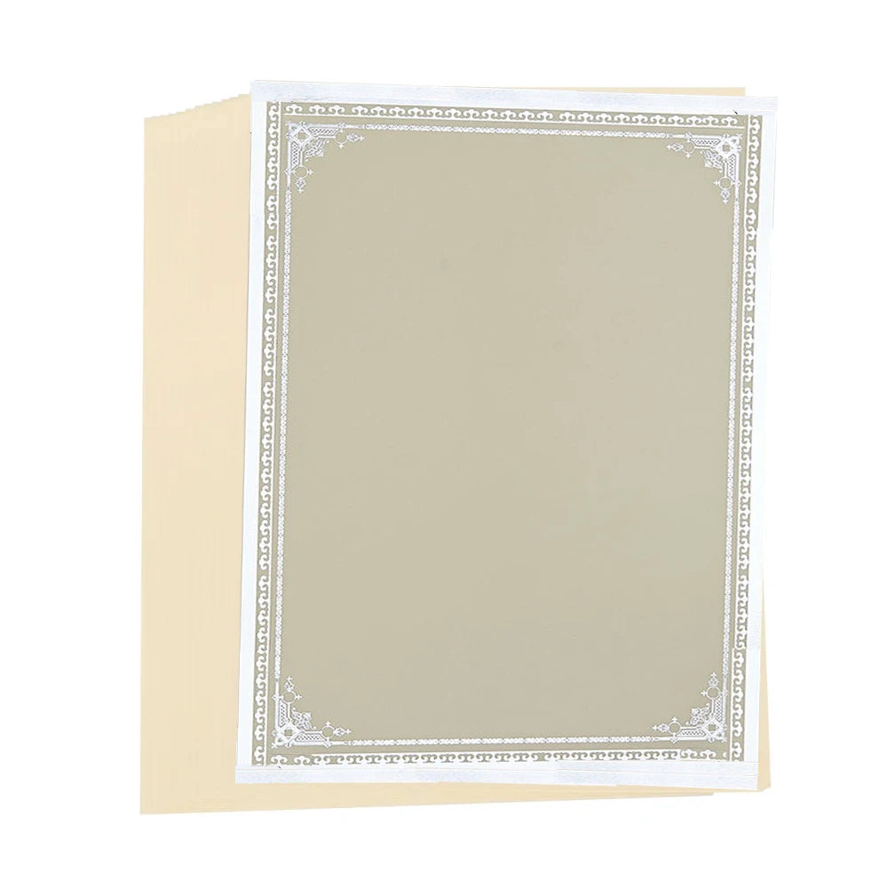 10PCS Award Certificate Paper Blank A4 Paper Diploma Certificate Paper for Graduation Ceremony Office School (250g Gold Foil)