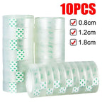 10/5/1 Rolls Premium Transparent Tape 0.8cm 1.2cm 1.8cm Multifuntion High-viscosity Adhesive Tape for Gift Wrapping Packing