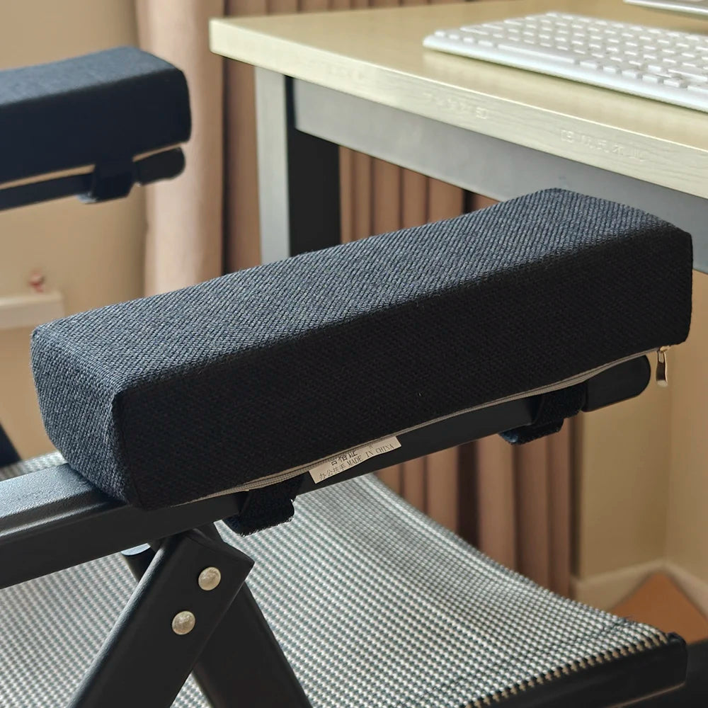 Black Cotton-Linen Style Foam Elbow Pillow Chair Armrest Pads Support Arm Rest for Office Chair Cushion Pads Elbow Relief