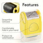 Leakproof Identity Theft Protection Roller Stamp Portable Ink Refill Identity Stamp Roller Hide ID Roller Stamp