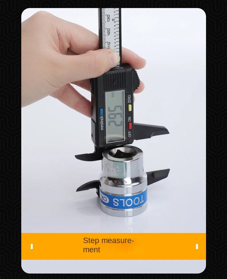 150mm 100mm Electronic Digital Caliper Carbon Fiber Dial Vernier Caliper Gauge Micrometer Measuring Tool Digital Ruler