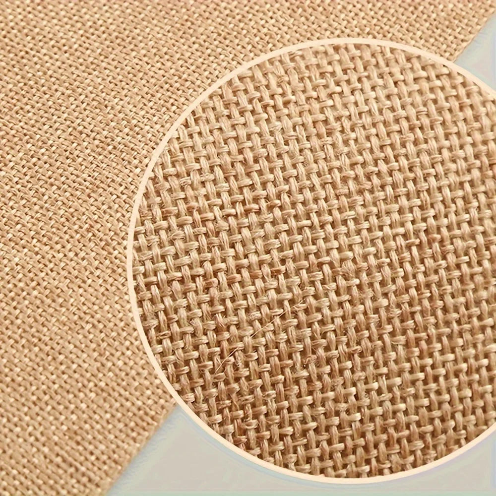 Self-Adhesive Duty Burlap Paper Roll - Multi-Purpose Craft Material for Gift Boxes, Photo Frames, Furniture Decor