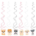 Pink Dog Paw Birthday Party Decor Disposable Tableware Gift Bag Backdrop Cake Topper Banner Plate for Kid Girl Party Supplie Set