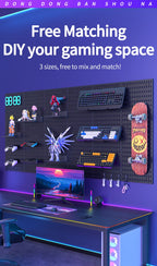 Gaming Gear Pegboard: Wall-Mounted, No-Punch, Study/Gaming Room – Figure Storage & Decor. Abundant Parts, Free Mix