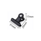 10-Pack Black Metal Paper Clip Office Stationery Small Book Fixing Clip Sketching Board Clip Household Supplies