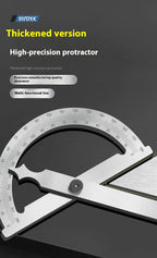 High Quality Stainless Steel Angle Finder Ruler High Precision 0-180 Degree Thickened Protractor for Woodworking Construction