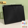 Three Colors Horizontal A4 Folder Students Office Business Trip Multi-layer Large Capacity 5/8/13 Layers Storage Organ Bag