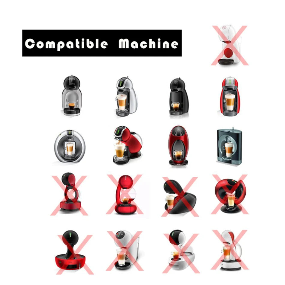 Refillable For Dolce Gusto Capsule Silicone Sleeve Stainless Steel Metal Dolci Gusto Coffee Maker Coffee Scoop Tamper i Cafilas