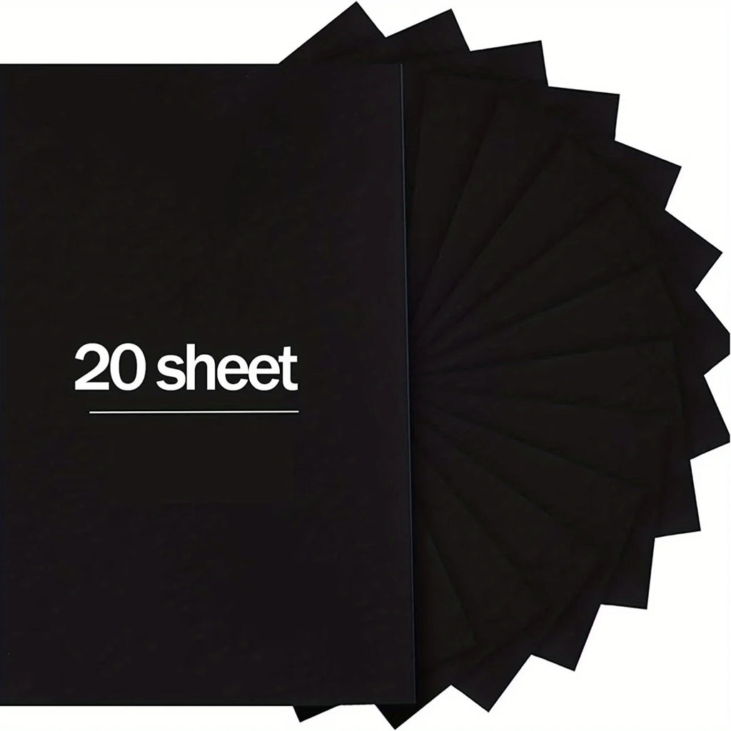 20 Sheets A4 Brown Kraft /Black /White Cardstock 8.26 x 11.7in, 250gsm White cardstock Paper DIY Crafts Invitation Cards Making