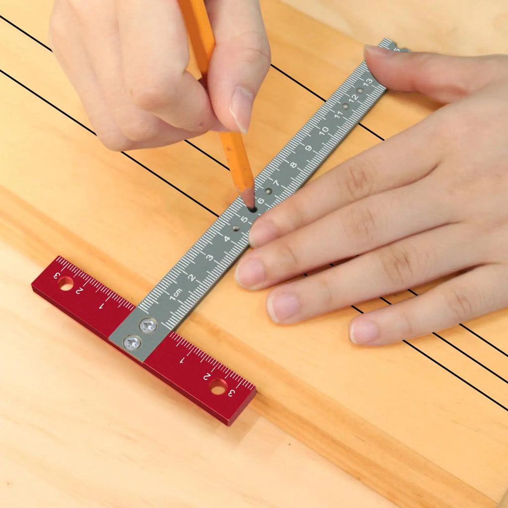 T Square Ruler Right Angle T Shape Positioning Marking Ruler Tool Right-Angle Positioning Square For Woodworking Carpentry