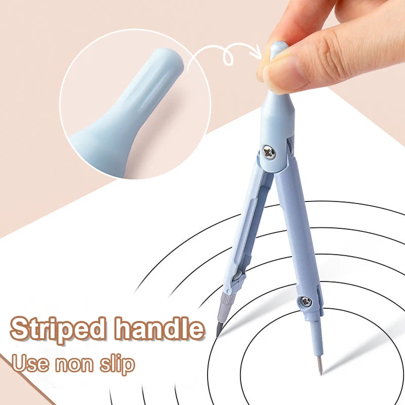 3 In 1 Compass Geometry Set With Ruler Pencil Multifunctional School Drawing Compass Math Geometry Tool Stationery