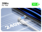 AUFU 3Pcs 9Pin Magnetic Type C Adapter 240W Fast Charging USB C To Type C Adapter OTG Connector For Samsung Xiaomi Lenovo Laptop